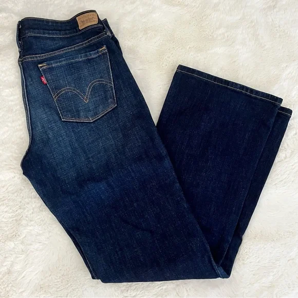 Levi s Low Boot Cut 545 Stretch Dark Wash Jeans size 12 32 waist